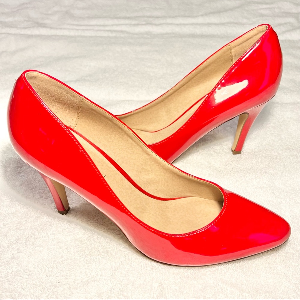 Madden Girl Pumps Red Patent Leather Platform Heels Women’s Size 10